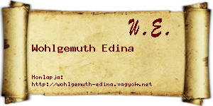 Wohlgemuth Edina névjegykártya
